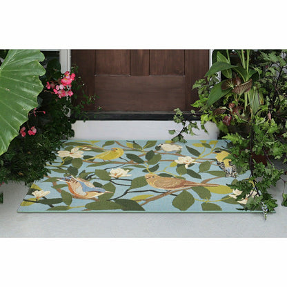Floral Finches Indoor/Outdoor Rug | Plow & Hearth