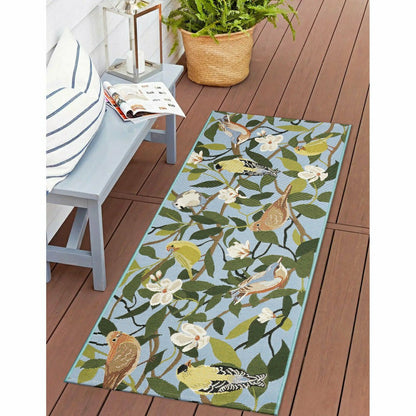 Floral Finches Indoor/Outdoor Rug | Plow & Hearth