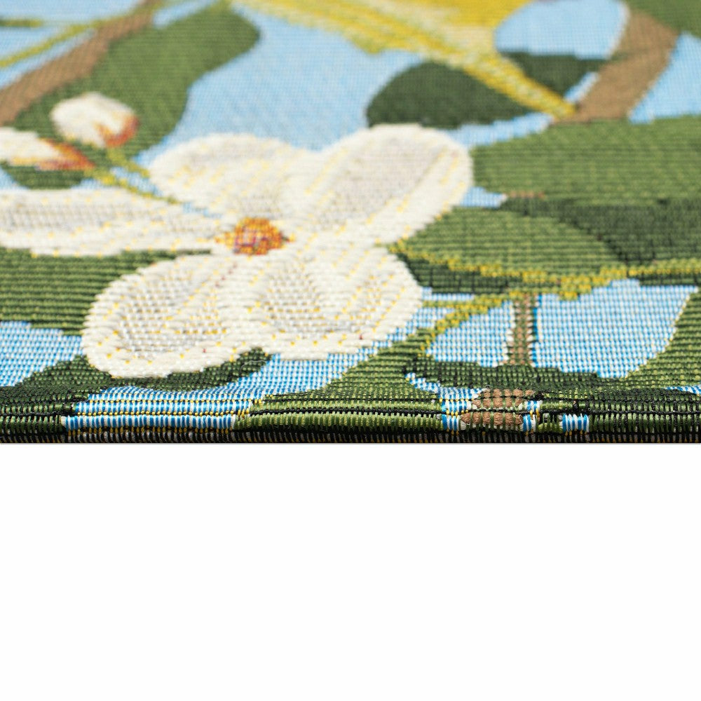 Floral Finches Indoor/Outdoor Rug | Plow & Hearth