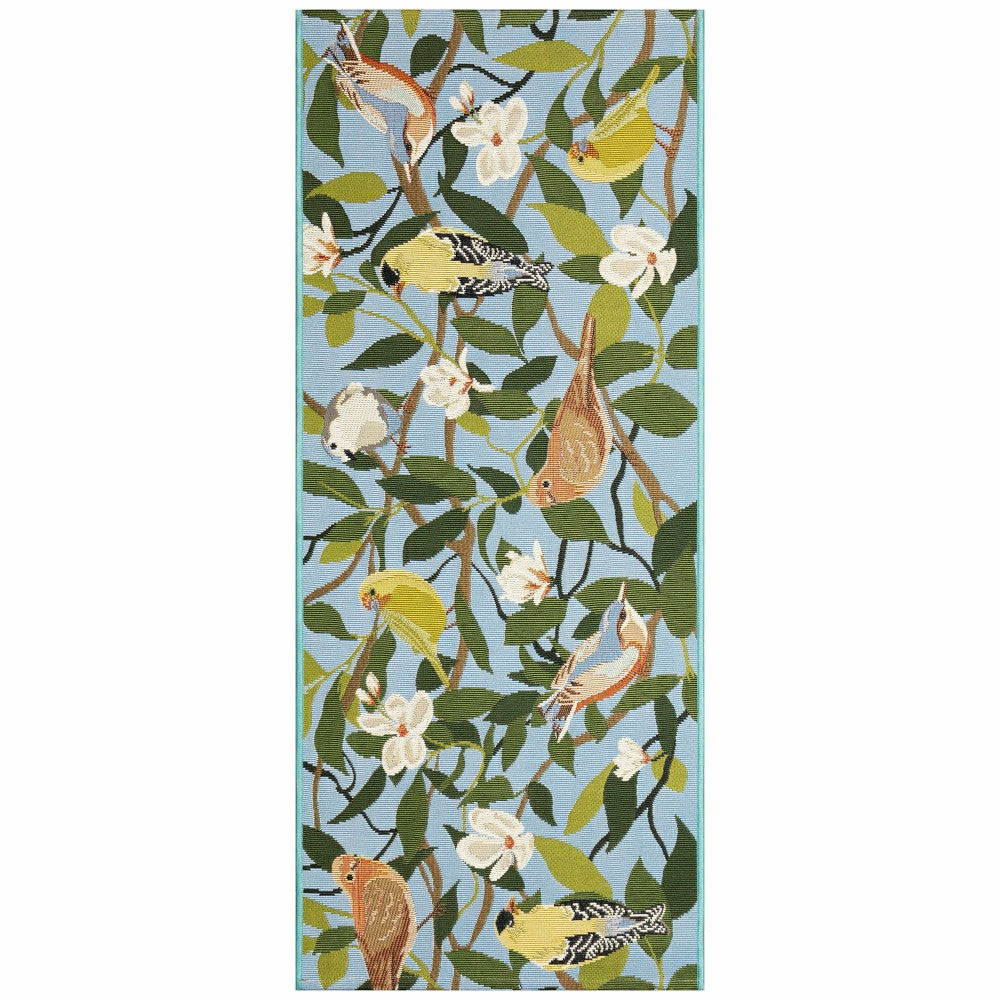Floral Finches Indoor/Outdoor Rug | Plow & Hearth