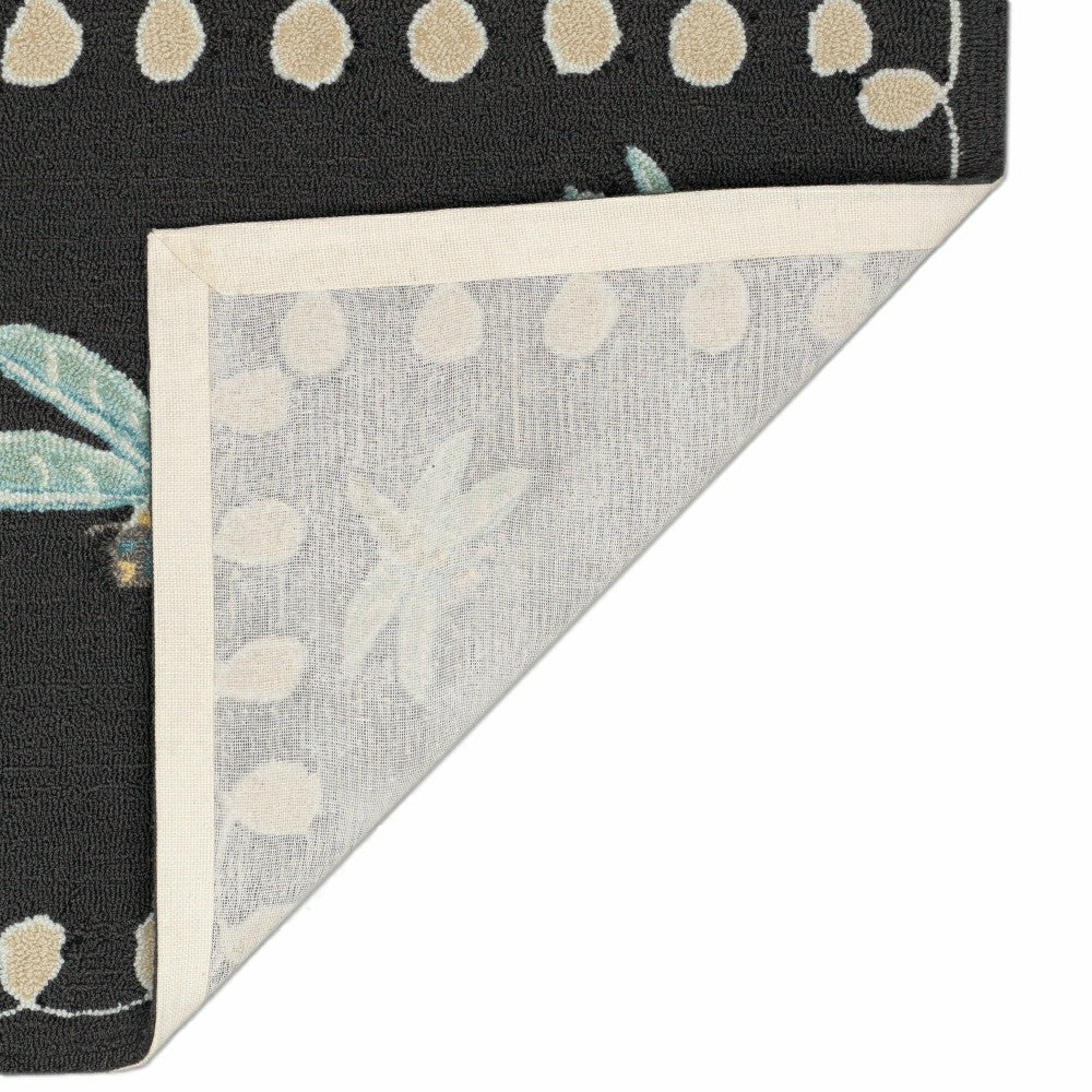 Liora Manne Frontporch Dragonfly Indoor/Outdoor Mat Midnight 2' x 3' | Plow & Hearth