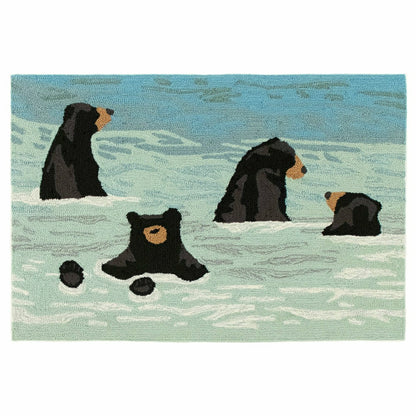 Bathing Bears Indoor/Outdoor Rug | Plow & Hearth