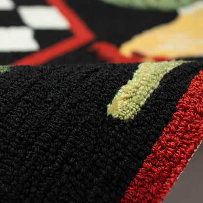 Rooster & Chick Border Indoor/Outdoor Rug | Plow & Hearth