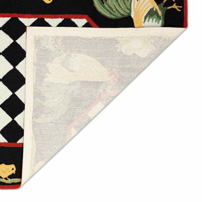 Rooster & Chick Border Indoor/Outdoor Rug | Plow & Hearth