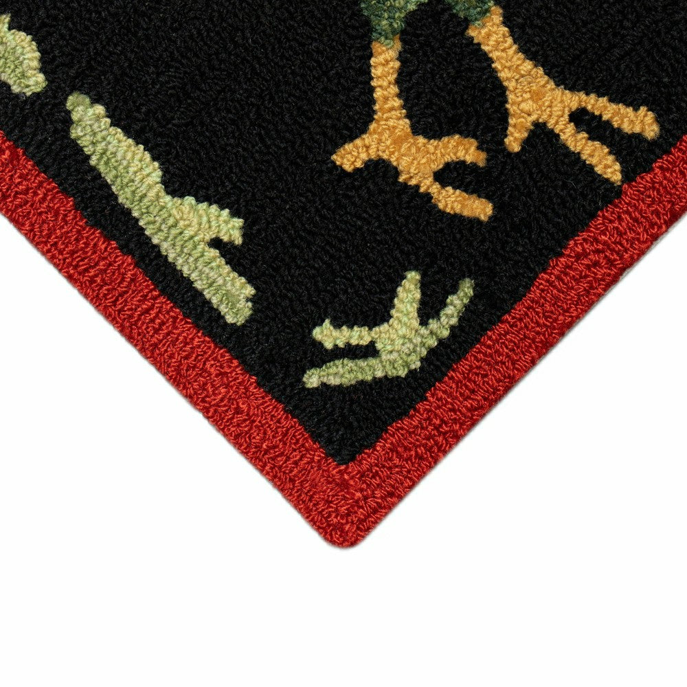Rooster & Chick Border Indoor/Outdoor Rug | Plow & Hearth