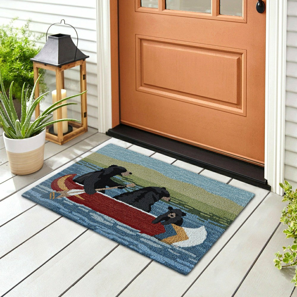 Liora Manne Frontporch Are We Bear Yet? Indoor/Outdoor Mat Lake 2' x 3 | Plow & Hearth