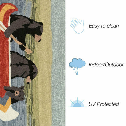Liora Manne Frontporch Are We Bear Yet? Indoor/Outdoor Mat Lake 2' x 3 | Plow & Hearth