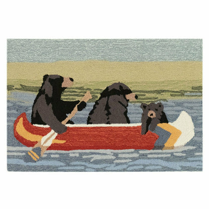 Liora Manne Frontporch Are We Bear Yet? Indoor/Outdoor Mat Lake 2' x 3 | Plow & Hearth