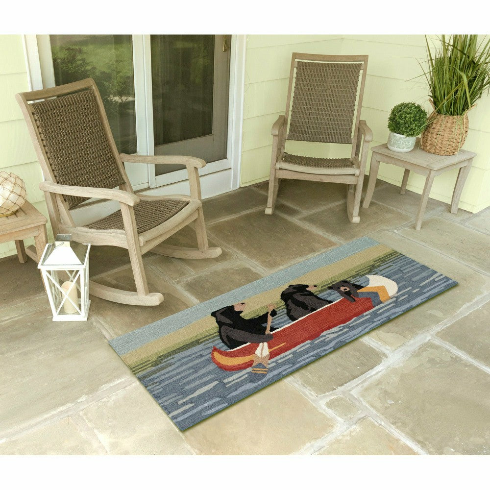 Liora Manne Frontporch Are We Bear Yet? Indoor/Outdoor Mat Lake 2' x 3 | Plow & Hearth