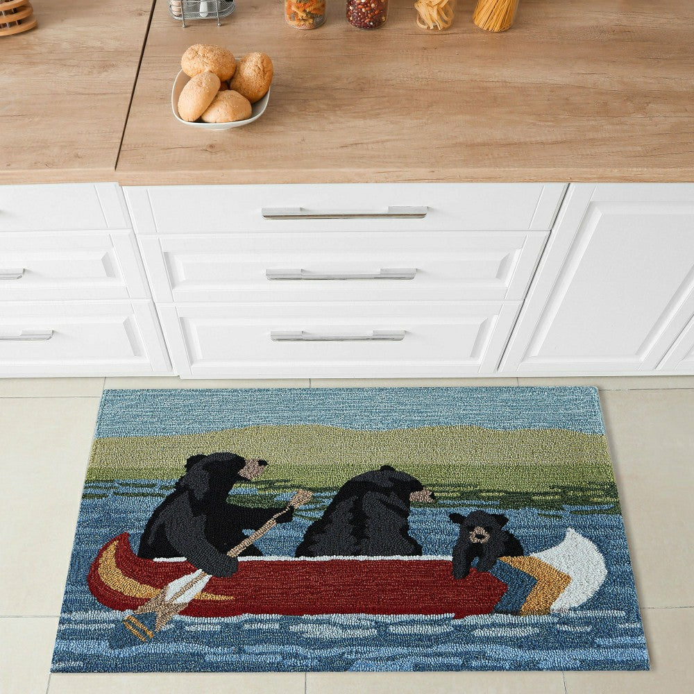 Liora Manne Frontporch Are We Bear Yet? Indoor/Outdoor Mat Lake 2' x 3 | Plow & Hearth