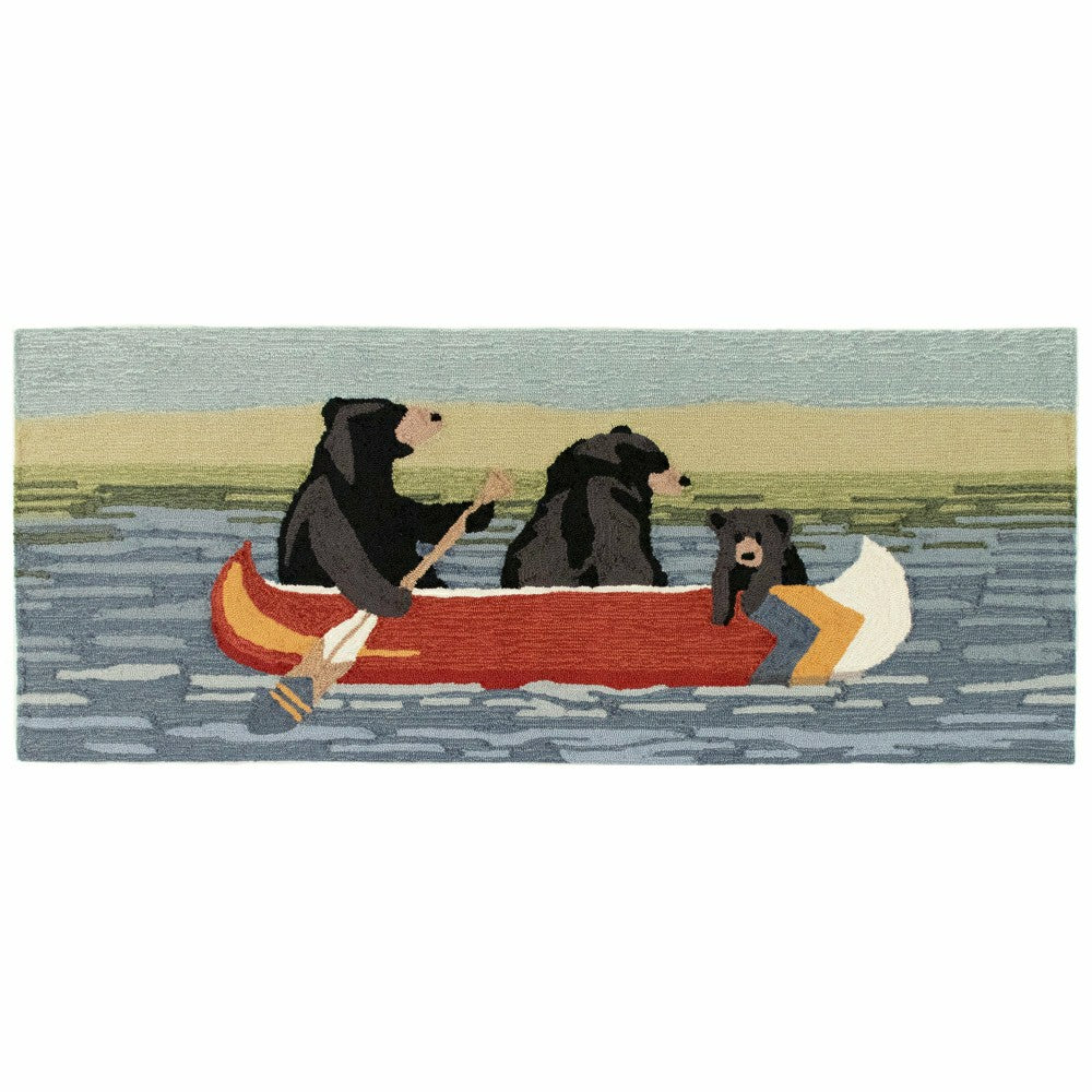 Liora Manne Frontporch Are We Bear Yet? Indoor/Outdoor Mat Lake 2' x 3 | Plow & Hearth