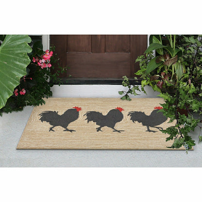 Strutting Roosters Indoor/Outdoor Rug | Plow & Hearth