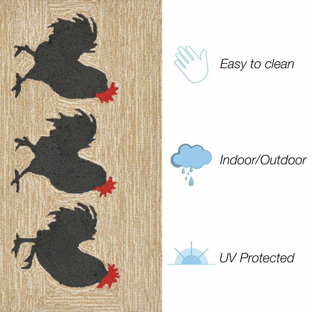 Strutting Roosters Indoor/Outdoor Rug | Plow & Hearth