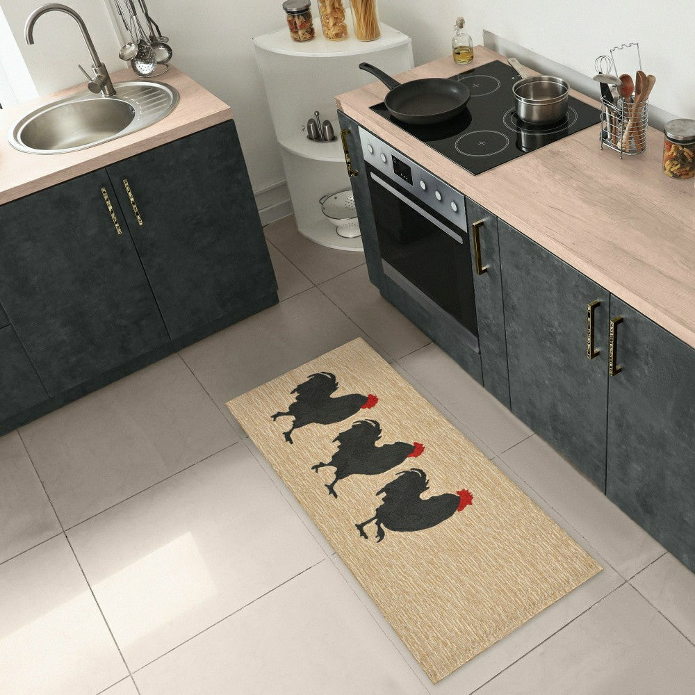 Strutting Roosters Indoor/Outdoor Rug | Plow & Hearth