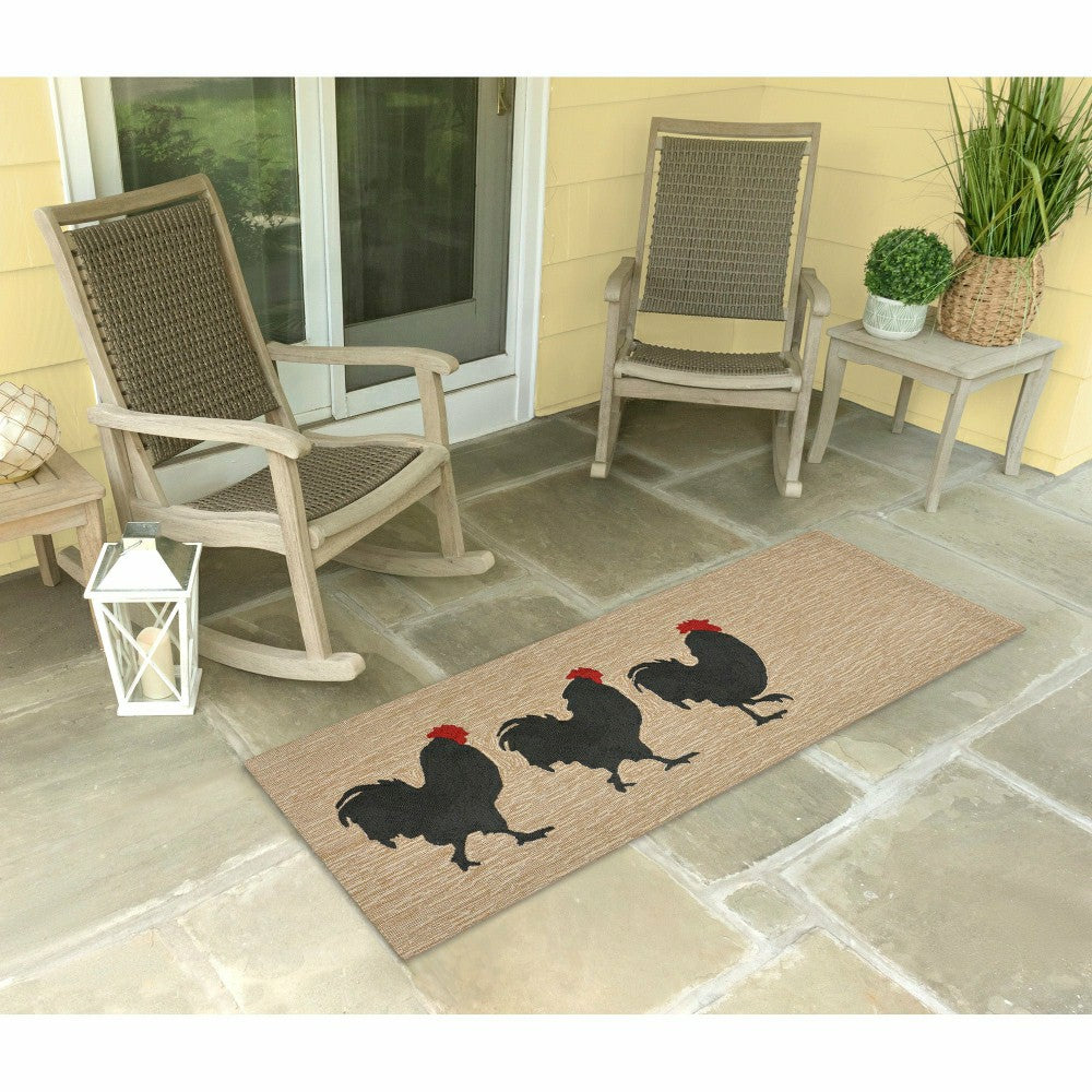 Strutting Roosters Indoor/Outdoor Rug | Plow & Hearth