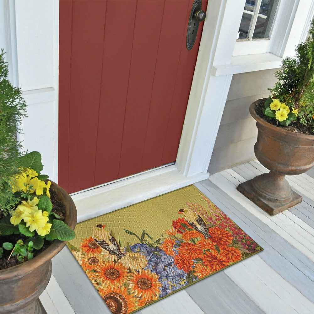Garden Birds Indoor/Outdoor Rug | Plow & Hearth
