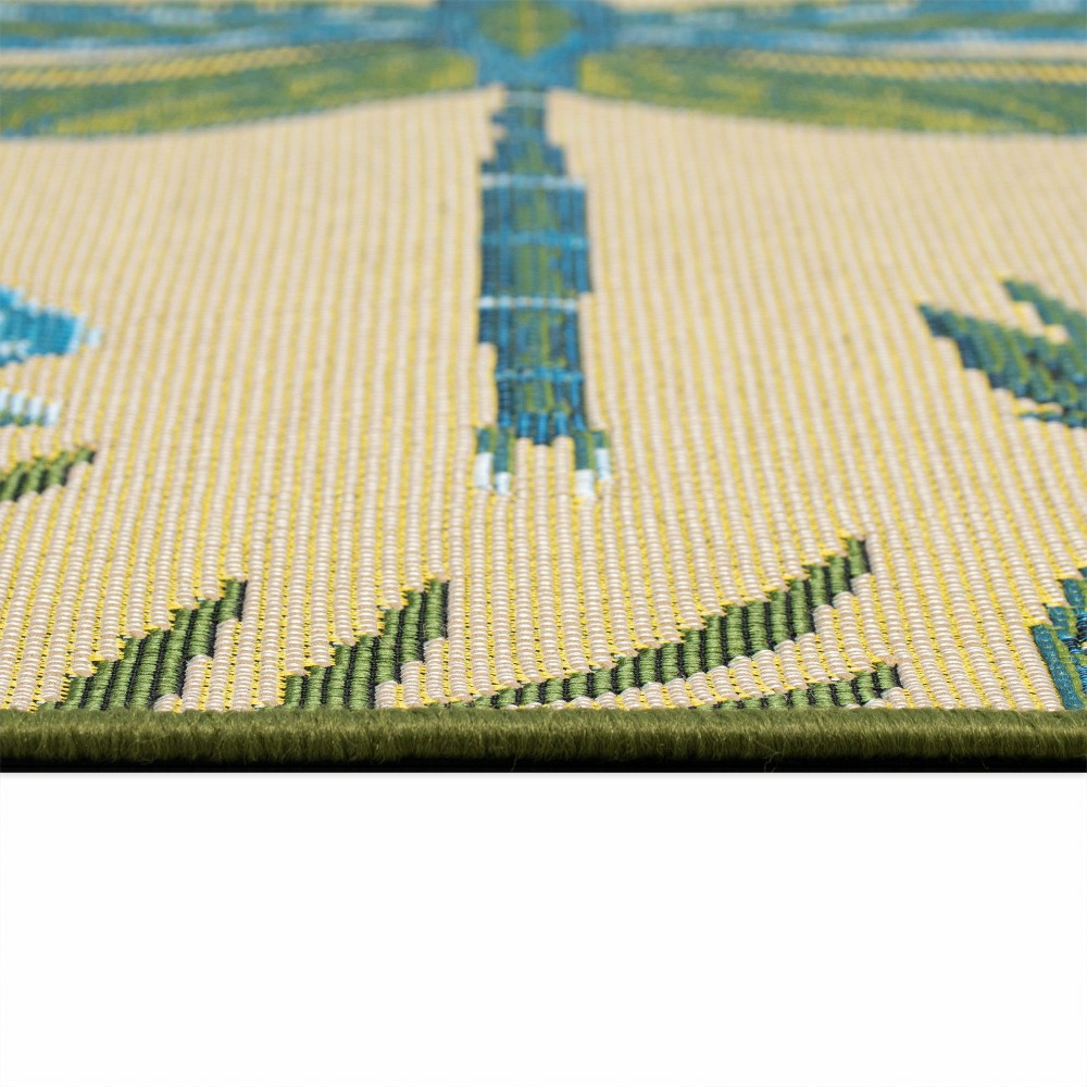 Floral Dragonfly Indoor/Outdoor Rug | Plow & Hearth