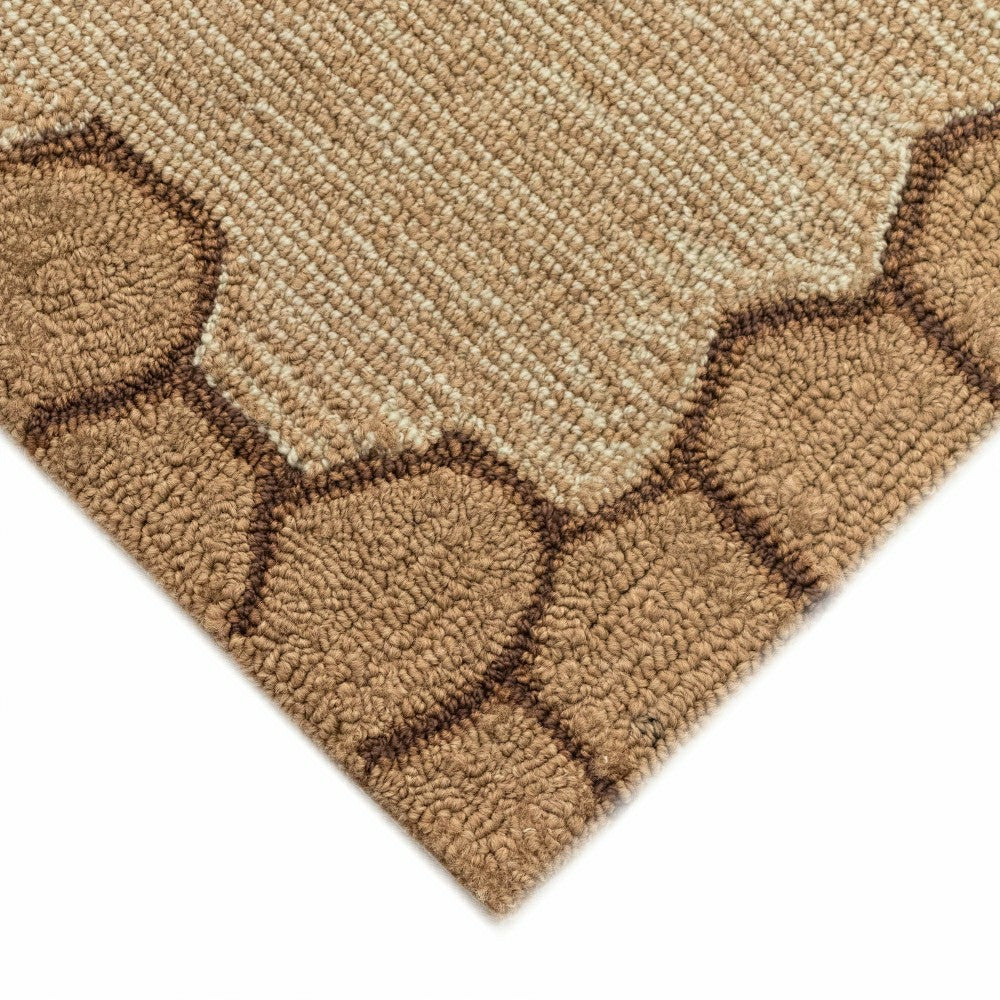 Liora Manne Frontporch Honeycomb Bee Indoor/Outdoor Mat Natural 2' x 3 | Plow & Hearth