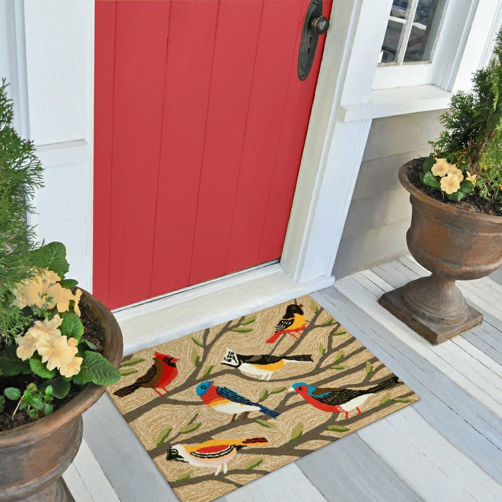 Liora Manne Frontporch Birds Indoor/Outdoor Mat Multi 2' x 3' | Plow & Hearth