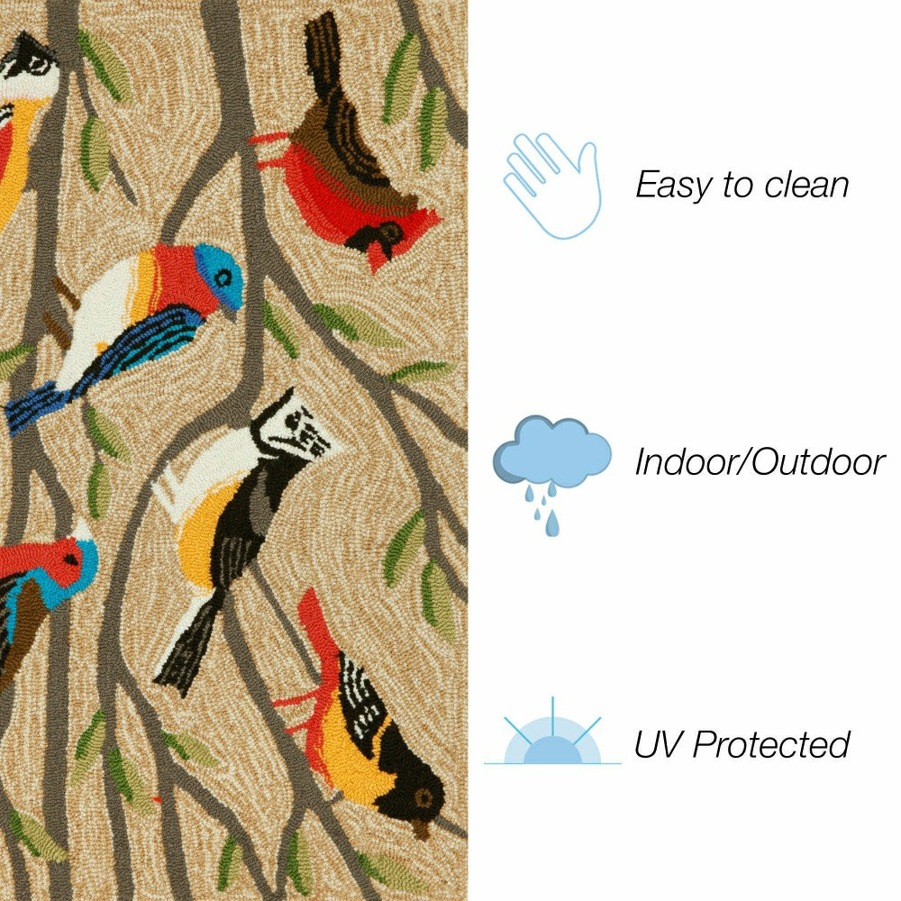 Liora Manne Frontporch Birds Indoor/Outdoor Mat Multi 2' x 3' | Plow & Hearth