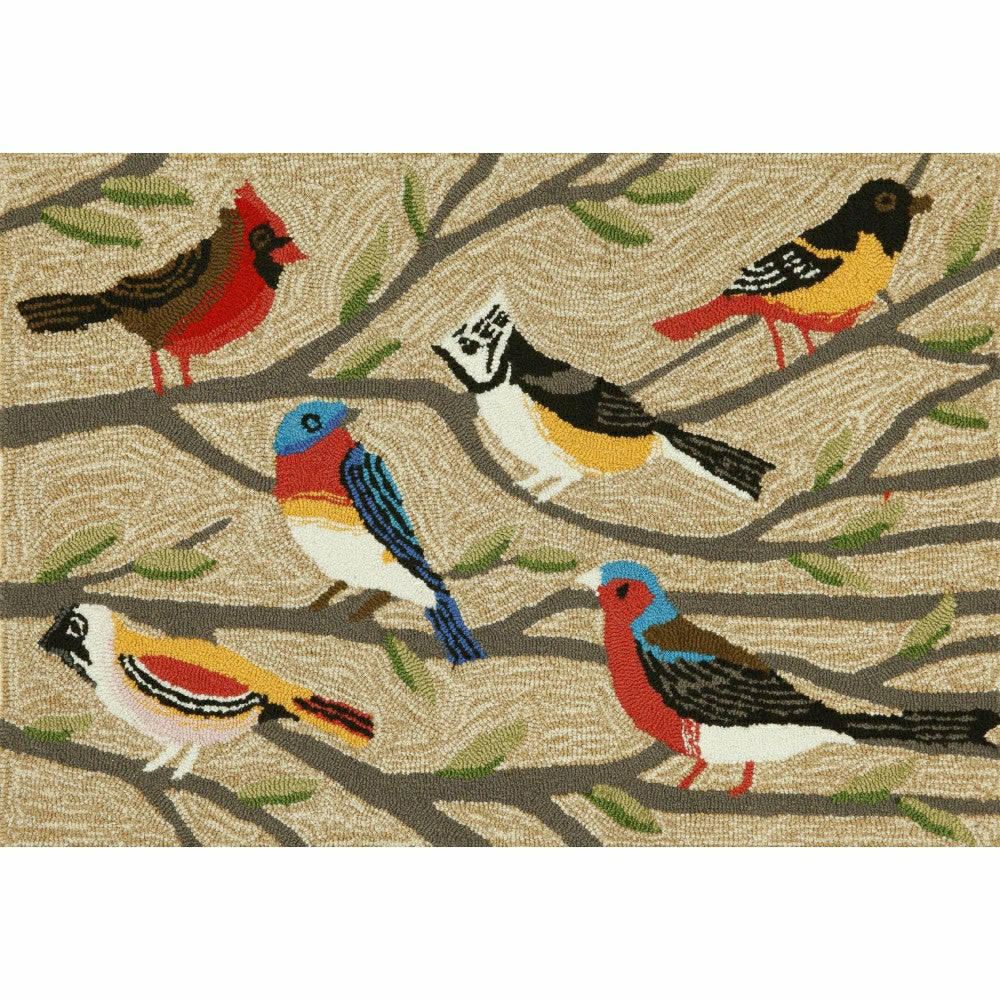 Liora Manne Frontporch Birds Indoor/Outdoor Mat Multi 2' x 3' | Plow & Hearth