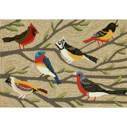 Liora Manne Frontporch Birds Indoor/Outdoor Mat Multi 2' x 3' | Plow & Hearth