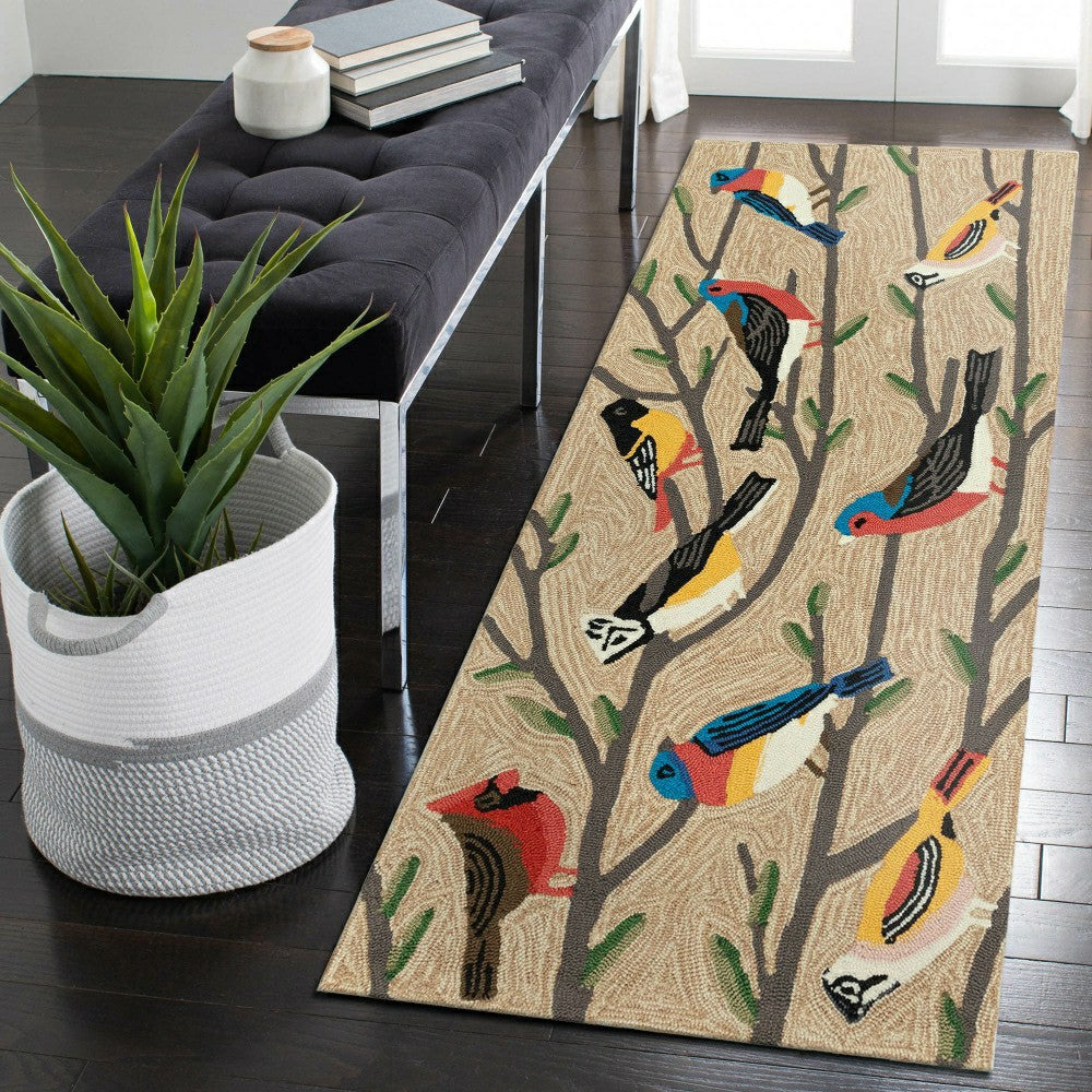 Liora Manne Frontporch Birds Indoor/Outdoor Mat Multi 2' x 3' | Plow & Hearth