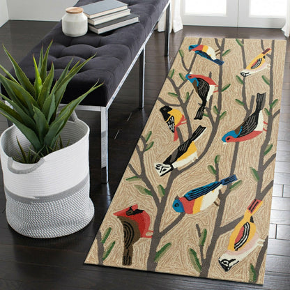 Liora Manne Frontporch Birds Indoor/Outdoor Mat Multi 2' x 3' | Plow & Hearth