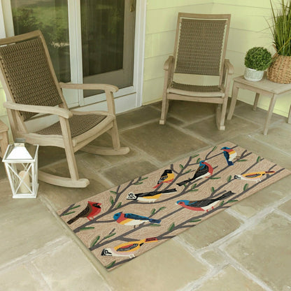 Liora Manne Frontporch Birds Indoor/Outdoor Mat Multi 2' x 3' | Plow & Hearth