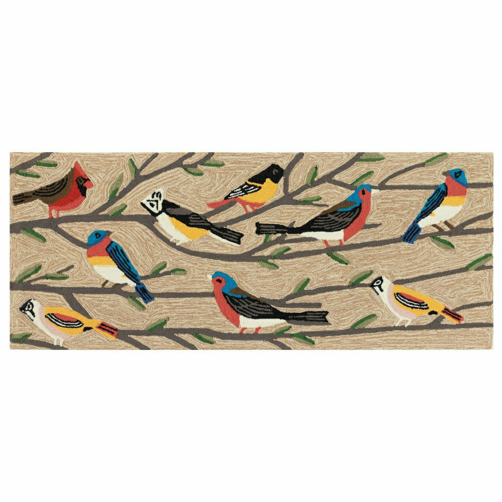 Liora Manne Frontporch Birds Indoor/Outdoor Mat Multi 2' x 3' | Plow & Hearth