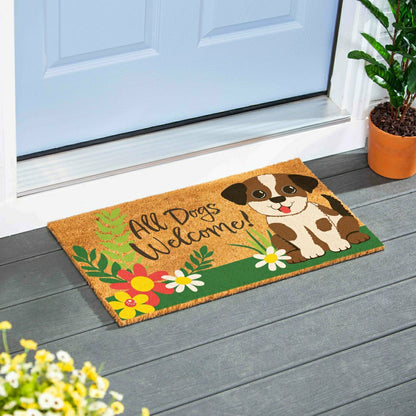 All Dogs Welcome Coir Mat | Plow & Hearth