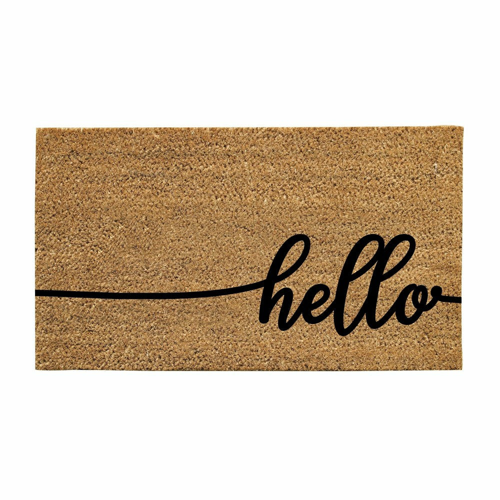 Hello Script Coir Mat | Plow & Hearth