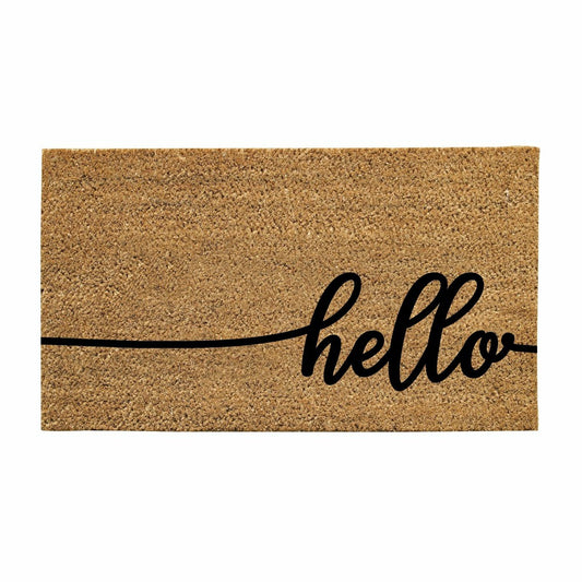 Hello Script Coir Mat | Plow & Hearth