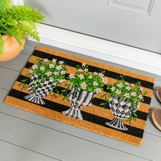 Spring Topiary Coir Mat | Plow & Hearth