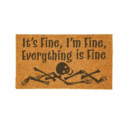 HALLOWEEN Coir Mat, "It's Fine,I'm Fine,Everything is fine",28"x16" | Plow & Hearth