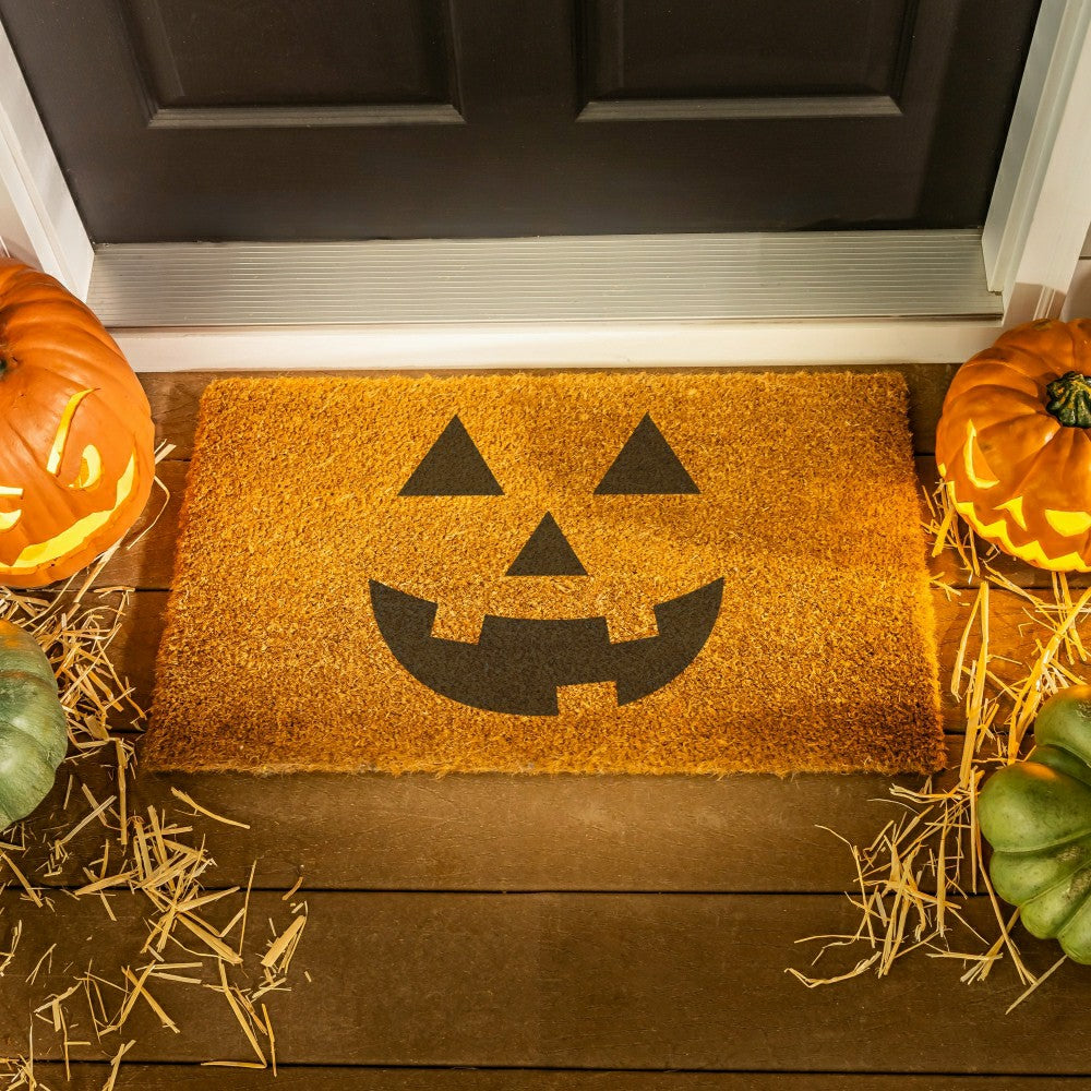 HALLOWEEN Smile Coir Mat, 28"x16" | Plow & Hearth