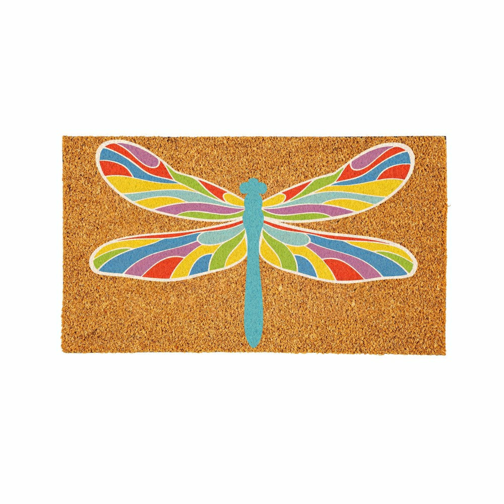Colorful Dragonfly Coir Mat | Plow & Hearth
