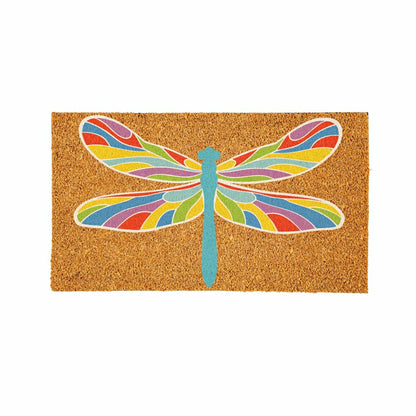 Colorful Dragonfly Coir Mat | Plow & Hearth