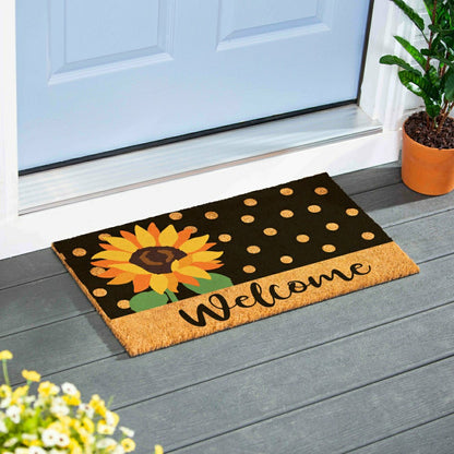 EG Studio Home Coordinates Roses Coir Mat, 28x16" | Plow & Hearth