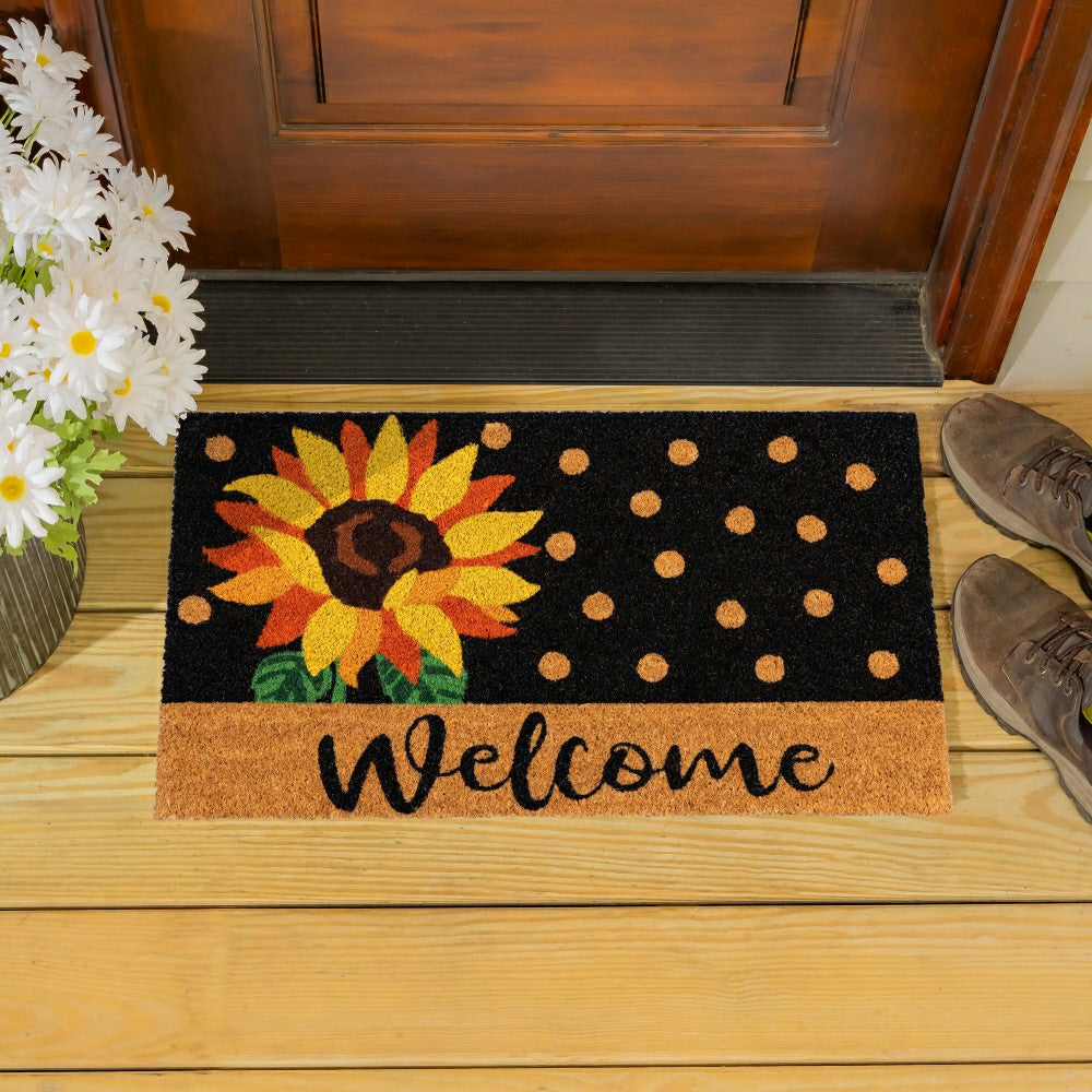 EG Studio Home Coordinates Roses Coir Mat, 28x16" | Plow & Hearth
