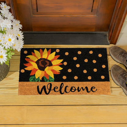 EG Studio Home Coordinates Roses Coir Mat, 28x16" | Plow & Hearth