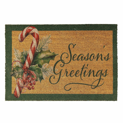 Season's Greetings, Coir Mat, 24"x36 | Plow & Hearth