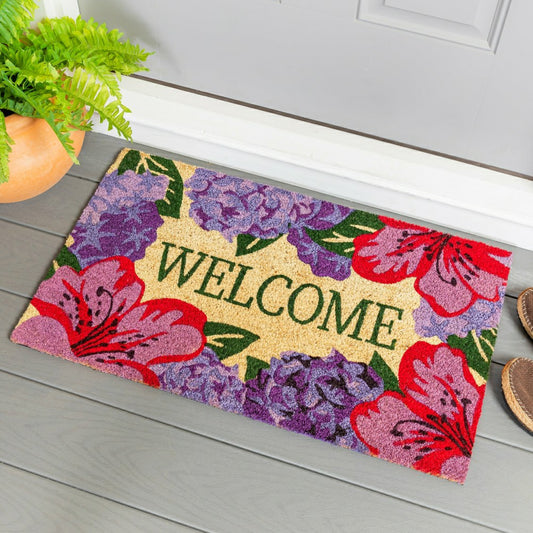 Vivid Azaleas Coir Mat | Plow & Hearth
