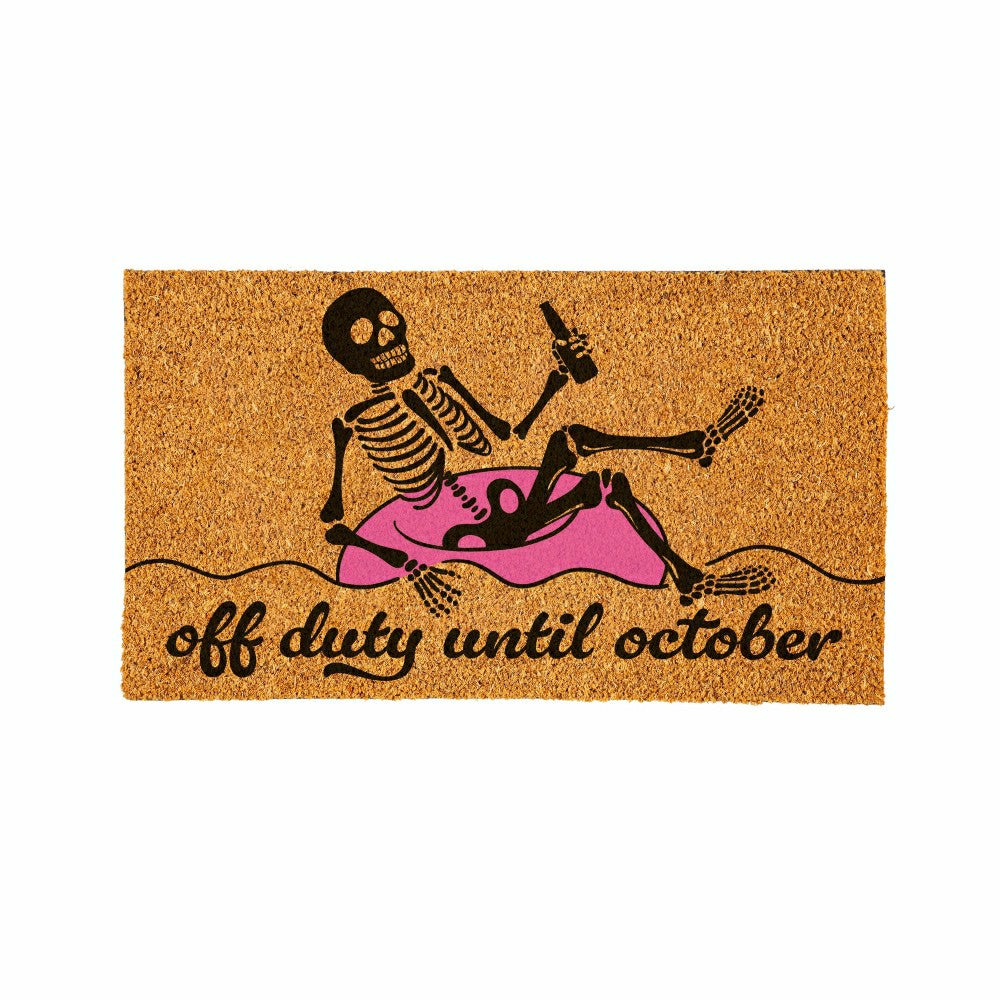 Summerween Off Duty Coir Mat, 28"x16" | Plow & Hearth