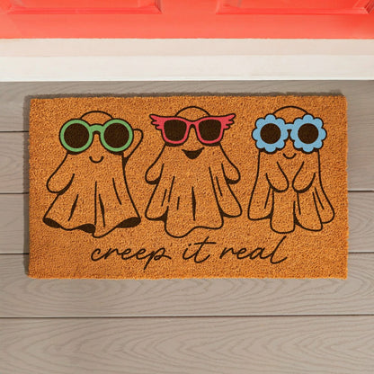 Summerween Creep it Real Coir Mat, 28"x16" | Plow & Hearth