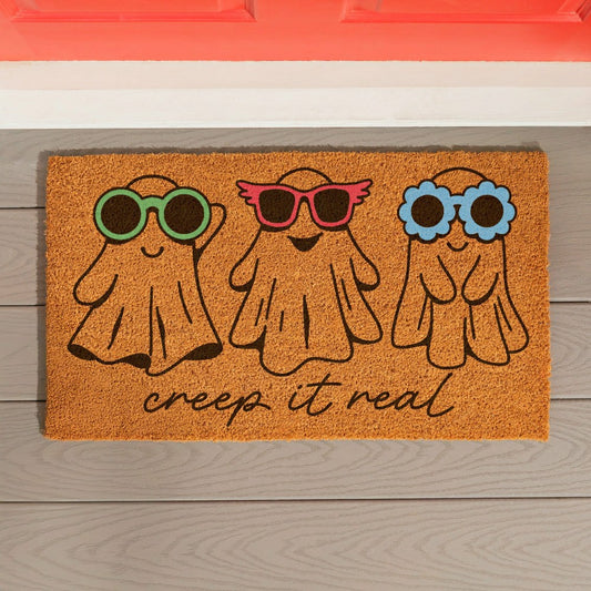 Summerween Creep it Real Coir Mat, 28"x16" | Plow & Hearth