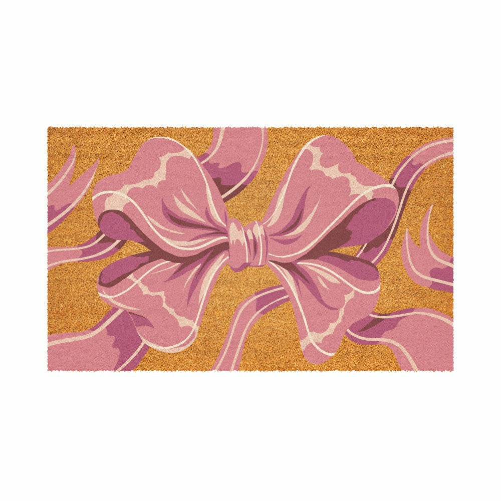 Bunny Blooms Bright Bow, Coir Mat 30"x18" | Plow & Hearth