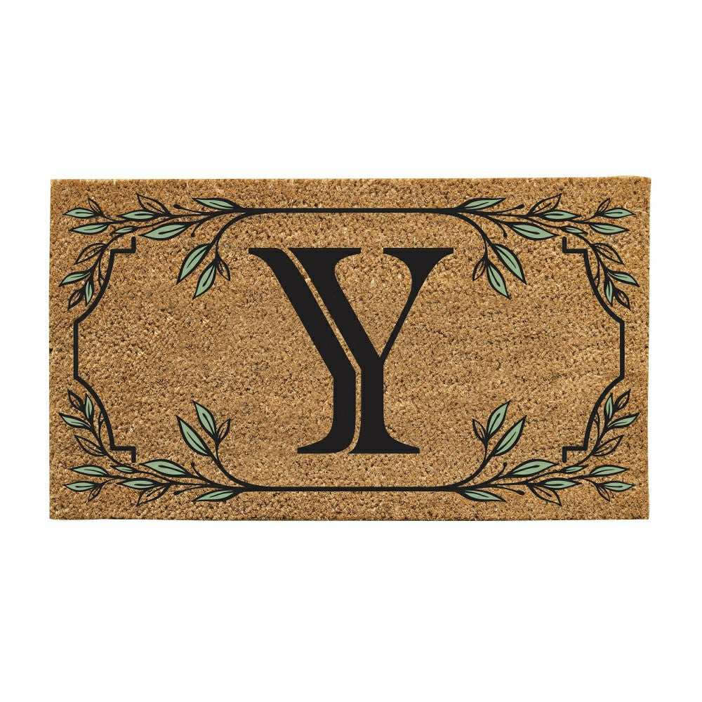 Monogram Coir Mat, Letter "Y" | Plow & Hearth