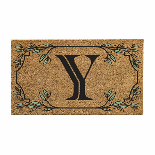 Monogram Coir Mat, Letter "Y" | Plow & Hearth