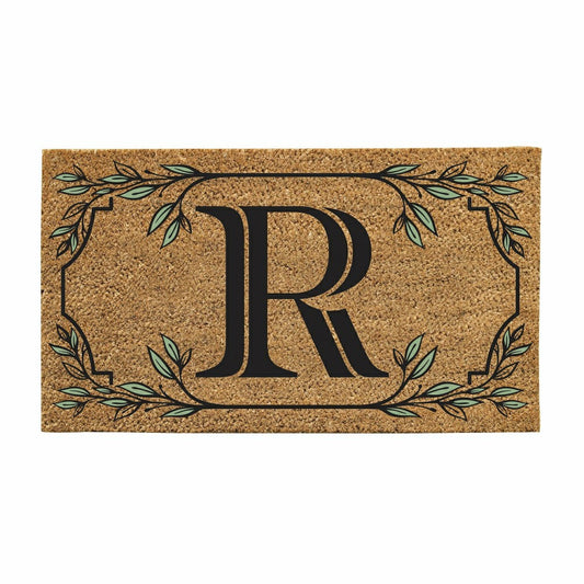 Monogram Coir Mat, Letter "R" | Plow & Hearth